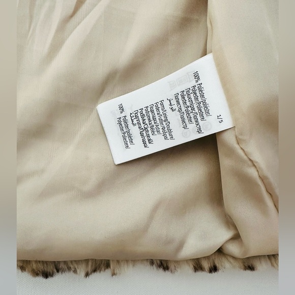 Mayoral Girls size 8 Leopard Print Faux Fur Hooded Jacket - Picture 4 of 4